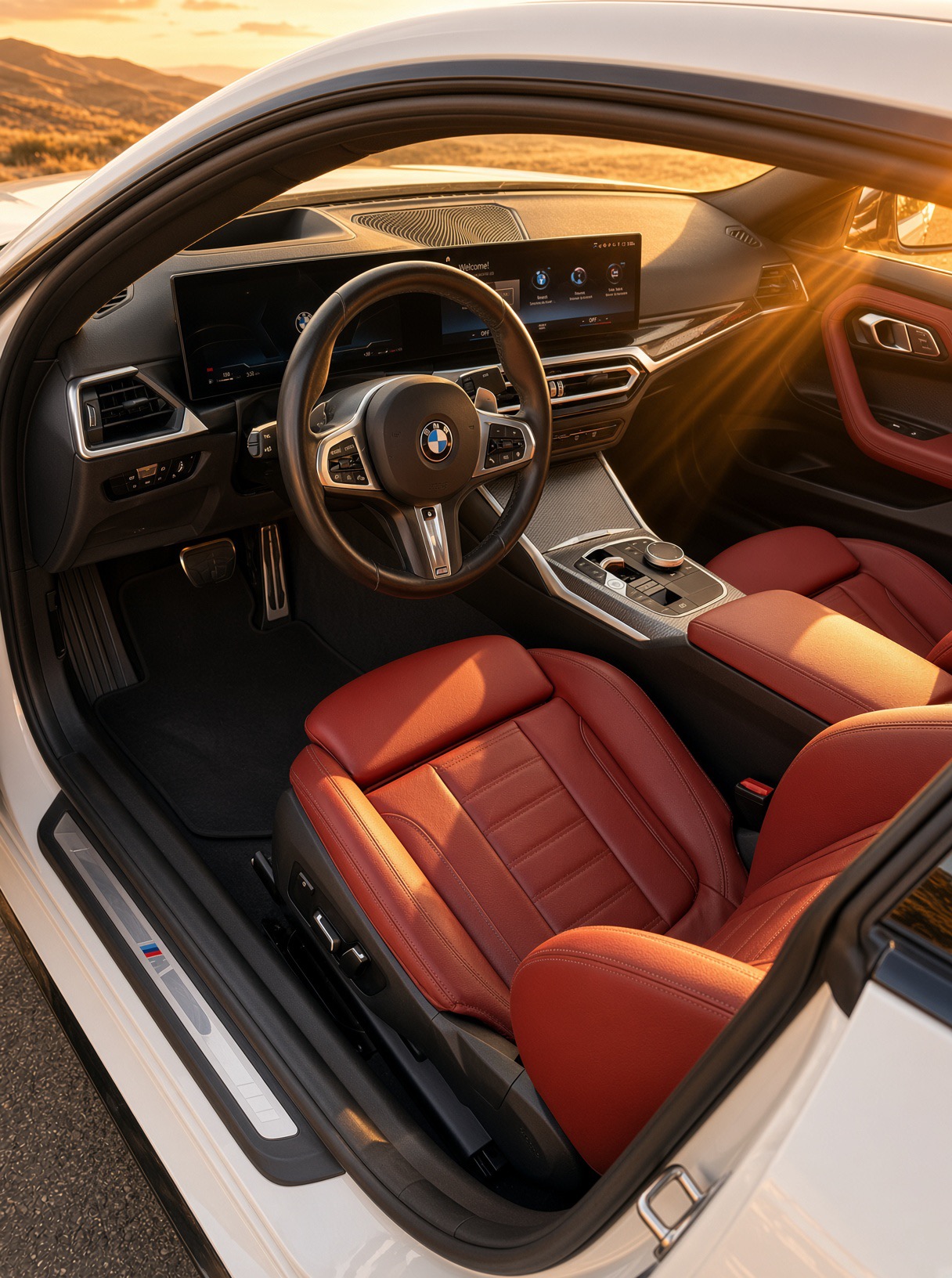 2024 BMW 230i M Package — Red interior and driver seat